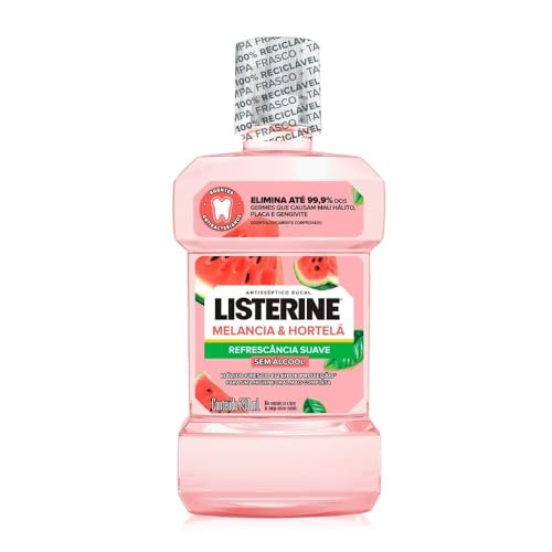 LISTERINE® Melancia & Hortelã Enxaguante Bucal Sem Álcool, 250mL LISTERINE® Melancia & Hortelã Enxaguante Bucal Sem Álcool, 250mL