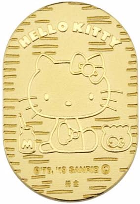 Amazon ハローキティ Hello Kitty 純金小判 24金小判 10g ハローキティ45周年記念開運小判 39 26 ファースト キティデザイン Jkbkt 510 キーホルダー 通販