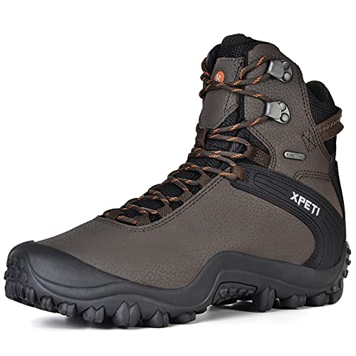 Men's High Top Waterproof Hiking Boots Outdoor Lightweight Ankle Shoes Trekking Trails GRAVEL