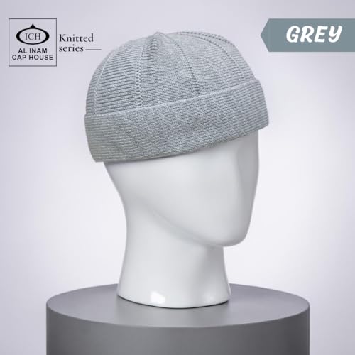 Image of ICH Premium Knitted Cap Model No. (N-02) | Stretchable Free Size Kufi Cap | Soft, Comfortable & Breathable Headwear, Prayer, Travel & Casual Use