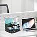 EasyPAG Desk Organizer and Pen Holder for Desk, Mesh Office Supplies Storage Caddy with Drawer for Small Space, Desktop Organizer for Home Office, Black
