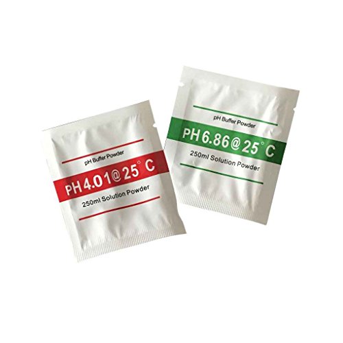 Bomcomi 2pcs pH Meter Buffer Solution Powder Set for powder 6.86,PH buffer Quick and Easy pH Calibration 4.01 6.86 Calibration Powder
