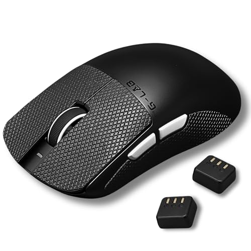 The G-Lab Kult Elite M150 - Souris Gamer Capteur PixArt 3950 Optique, 30 000 DPI, 8 000 Hz - Souris sans Fil Tri Mode 2.4 GHz/BT/Filaire - 200H, 2 Batteries & Grips -...