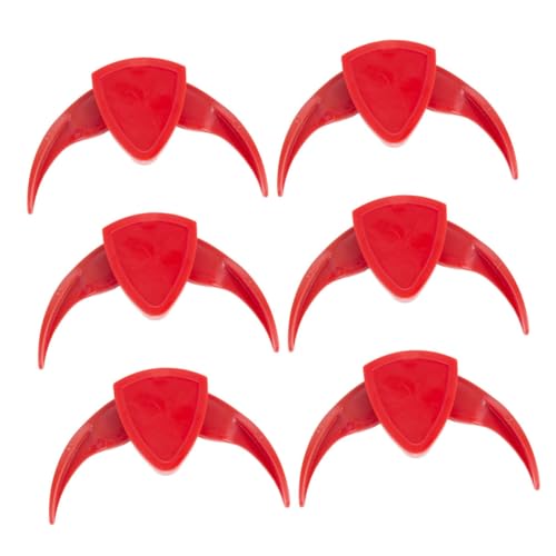 CIYODO 6pcs Wear Resistant Melon Openers Multipurpose Nut Shellers for Quick Peeling Kitchen Tool Red for Sunflower and Pine Nuts