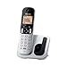Panasonic KX-TGC250JTS Telefono Cordless Digitale, Unità Base e Ricevitore Singolo, ID Chiamante, Blocco Chiamate Indesiderate, Vivavoce, Modalità Eco One Touch, Sveglia Evoluta, Display LCD, Argento immagine
