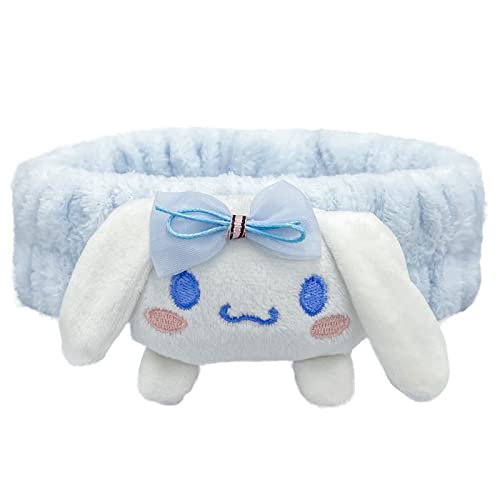 Kawaii Spa Headband for Washing Face, Cute Blue Headband for Make Up, Washing, Party, Soft Headband for Woman Girls