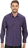 Calvin Klein Men's Liquid Cotton Multi Check Gingham Long-Sleeve Woven Shirt