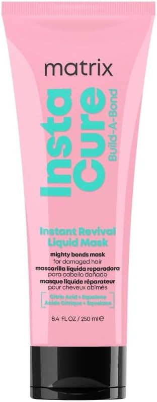 Matrix, InstaCure Build-A-Bond Liquid Hair Mask, Repairs Hair, 250ml | With Citric Acid, With Squalane, Repairs Damaged Hair, Strengthens Hair, Smoothes & Softens, Instant Revival Care