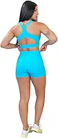 Forge Top Joy, Top Esportivo, Azul Celeste, Tamanhos P/M/G, Alta Sustentação, Tecido Respirável, Feminino