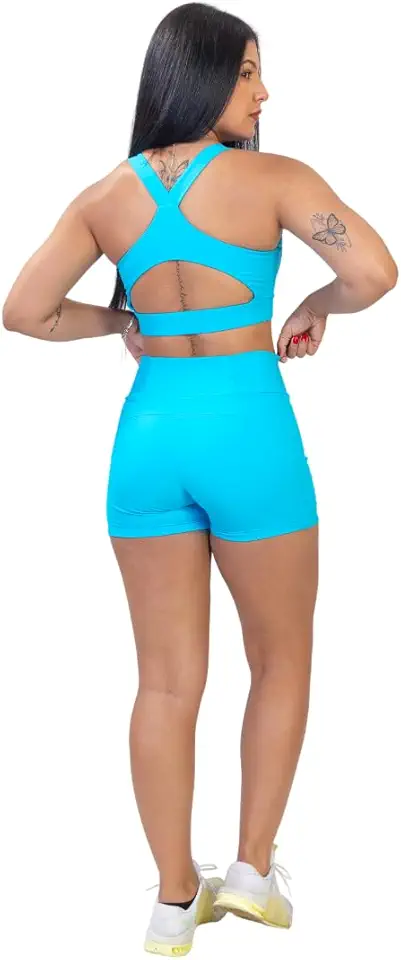 Forge Top Joy, Top Esportivo, Azul Celeste, Tamanhos P/M/G, Alta Sustentação, Tecido Respirável, Feminino