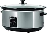 Russell Hobbs Slow Cooker 6L, RHSC600, Multi-Functional Cooker, Ceramic Cooking Bowl, Endless Recipes, Tempered Glass Lid, Silver