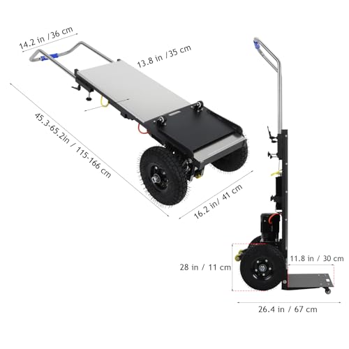 Carretilla eléctrica para escaleras 400kg 1200W plegable miniatura 6