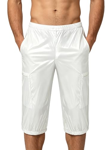 Shorts cargo homme en similicuir lavable pour entraînement intense