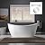WOODBRIDGE 67" Freestanding White Acylic Soaking Bathtub Drain and Overflow,BTA1515-C-Drain &O, with Chrome Drian