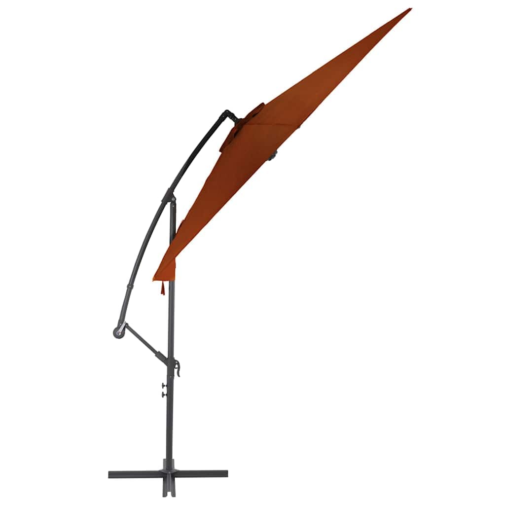 SYDE Niebieski parasol wspornikowy 300 cm z krzyżową podstawą