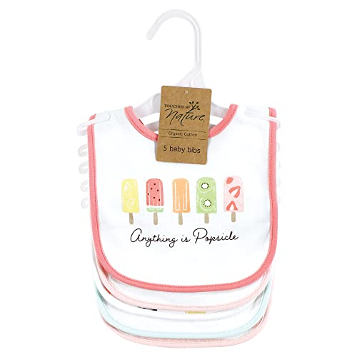 Image of Touched by Nature Unisex Baby Organic Cotton Bibs, Popsicle, One Size