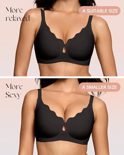 Image of ProKloud Bras for Women No Underwire Wireless Jelly Bras Full Coverage Seamless Push Up Bralettes Support Tshirt Bra