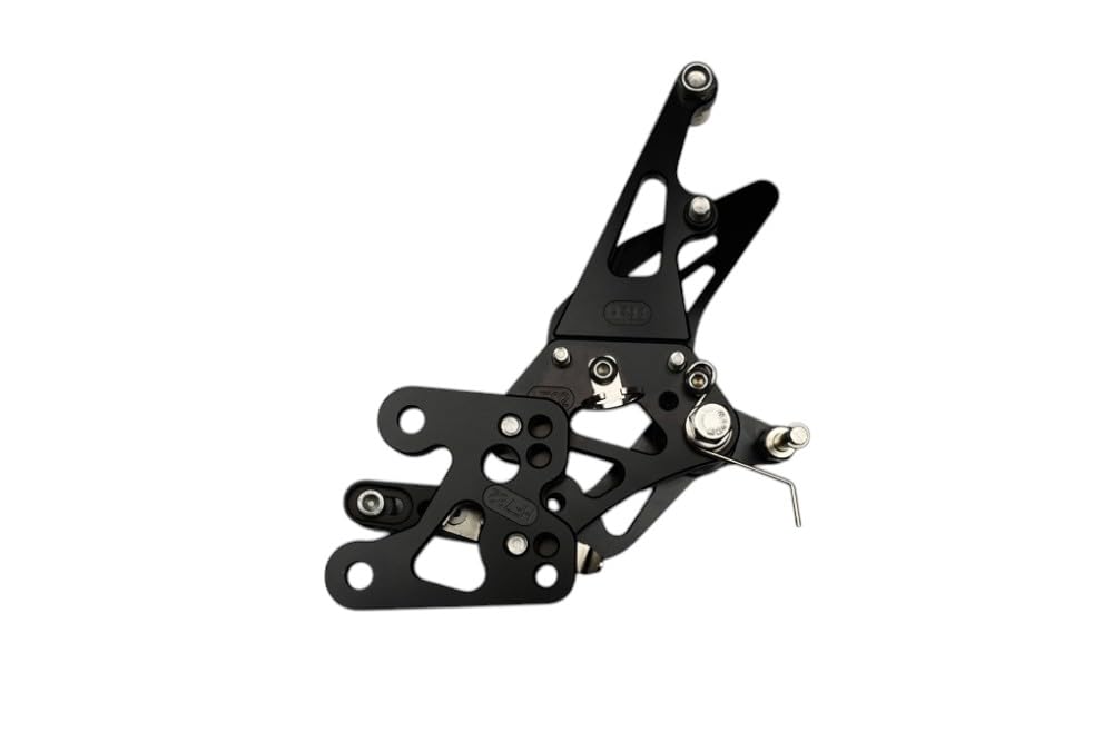 Avdb-moto Platines Commandes Reculées Noir Pour Yamaha FZ8 N, FZ1 N, FZ8 S - Aluminium CNC Multi-Positions Racing