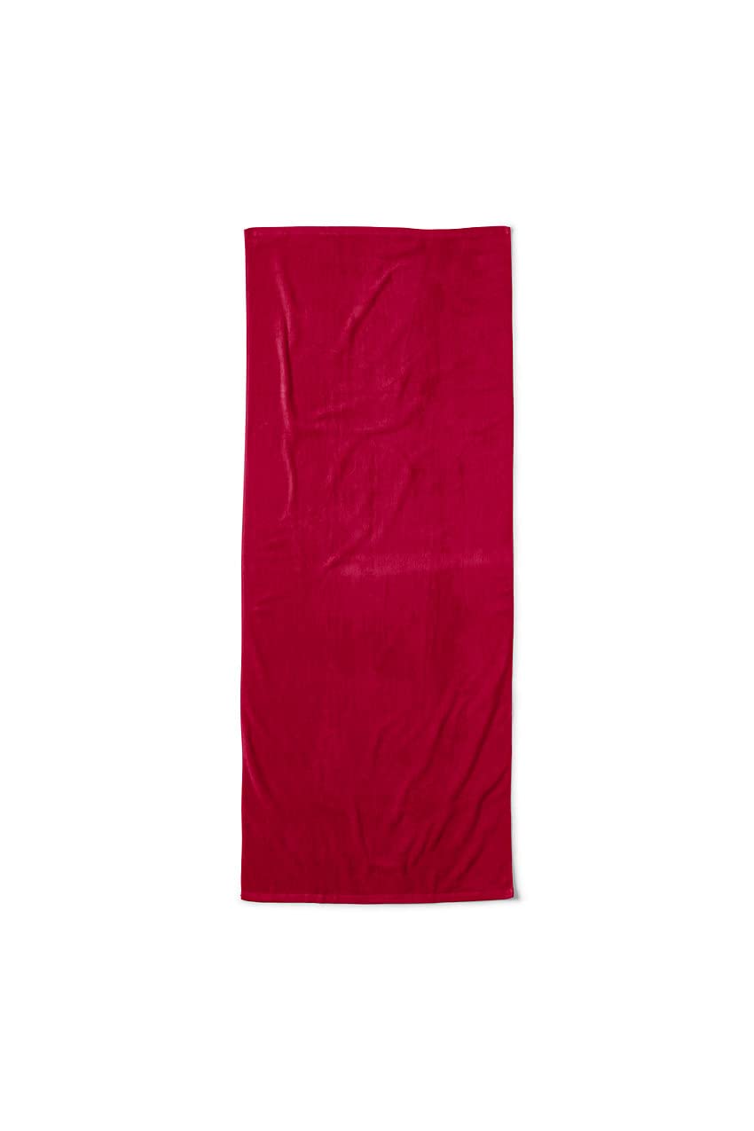 Lands' End Solid Beach Towel Rich Red 30