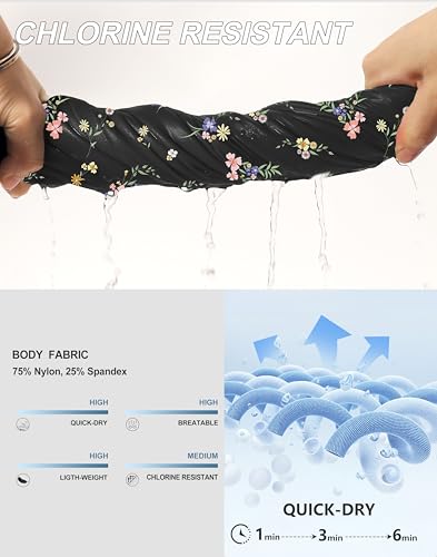 G Gradual Women's 7" Quick Dry Swim Board Shorts Swimming Bottoms High Waisted Beach Shorts for Women with Liner Pockets