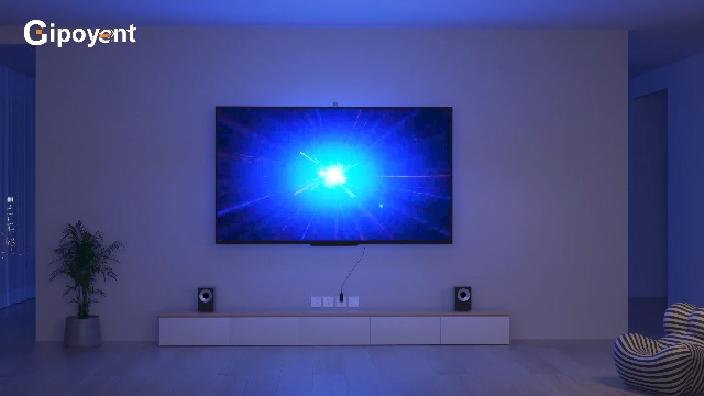 Image of GIPOYENT TV LED Lights with Camera, 20.34FT RGB Backlights Sync to Screen for 65-100 Inch TVs, Smart App Control, Music Sync Color Changing LED Strip Lights for Gaming, Movies, Bedroom
