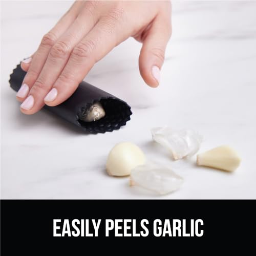 GORILLA GRIP Garlic Peeler and Press Set, Heavy Duty Mincer, Black by GORILLA GRIP - Image 7