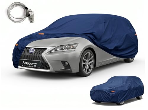 Image of Kaugung Custom Fit Hatchback Car Cover for Lexus CT CT200h (2011-2017), Heavy Duty Waterproof All Weather Outdoor Protection, Breathable Full Exterior Cover with Vent, Rain Sun Snow UV Proof