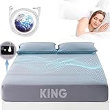 Grounding Sheets King Size, 95% Organic Cotton + 5% Pure Silver Fiber, Grounding Sheet Earth Connected Bedding (King - 77