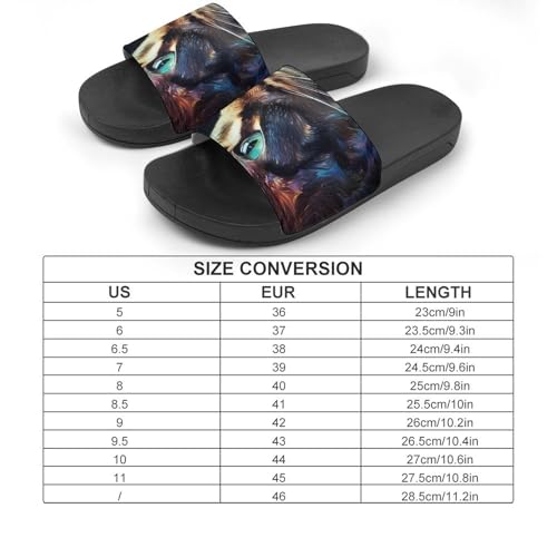 Cat in The Night Sky House Sandals Non-Slip Bathroom Slippers Beach Summer Shoes for Men Women2