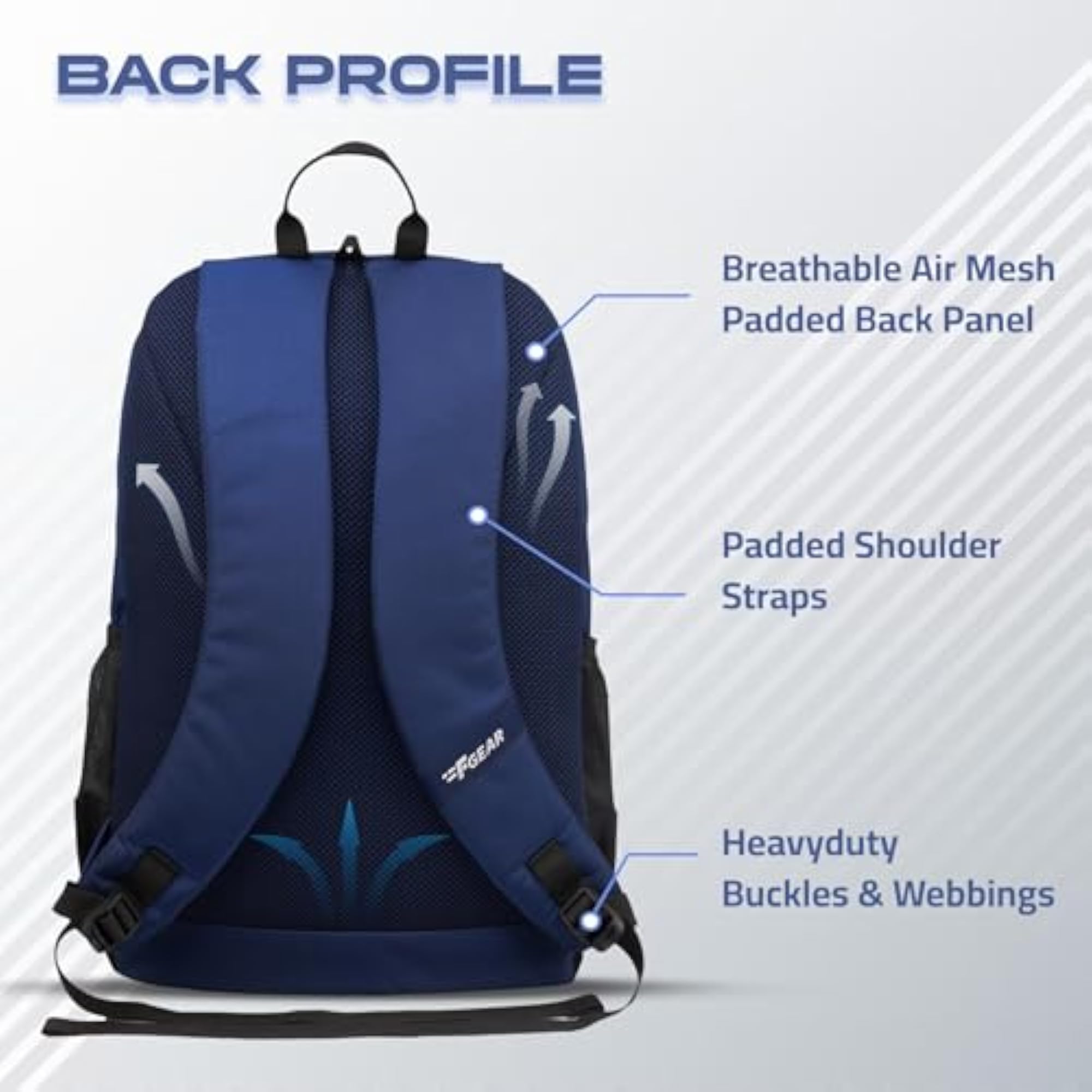 Floyd 26L Backpack, 3 Spacious Compartments & 3 Pockets