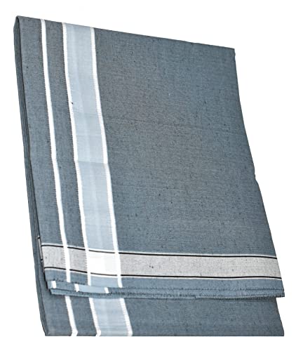 Image of TUNI MANI Men's Cotton Dhoti /Kerala Style Dhoti, 2.0meter (Pack of 2)