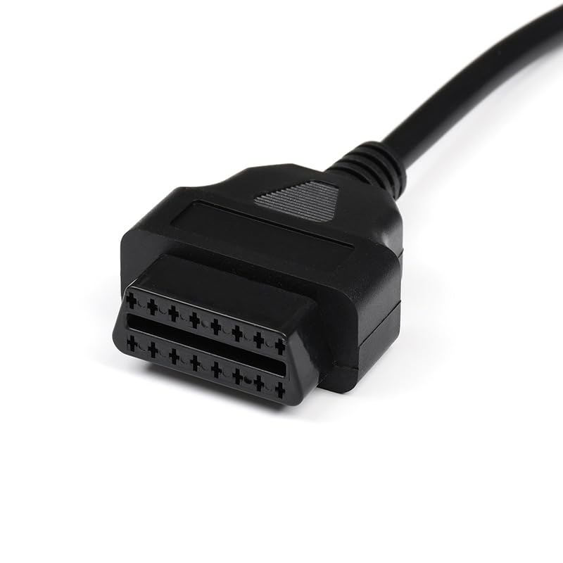 16FT/5m 16Pin OBD2 Extension Cable for Car Diagnostic Tool, OBD-II 16 Pin Right Angle Male to Female ELM327 Diagnostic Extension Cable