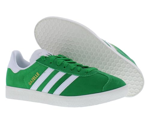 Image of adidas Gazelle Mens Shoes Size 5, Color: Green /Cloud White-Green