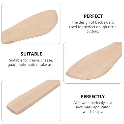Doitool 20Pcs Butter Spreaders Wooden Cheese Spreader, Dumpling Making Tools Cheese Jelly Jam Spreader Dumpling Filling Spreading Spoon #TOP3
