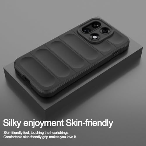 Image of ShieldTech AirGuard Series Back Cover Case for OnePlus 15 | Microfiber Lining | Airbag Cushion Drop Protection | Shockproof Silicone Back Cover Case | Anti Slip Grip - Black for OnePlus 15