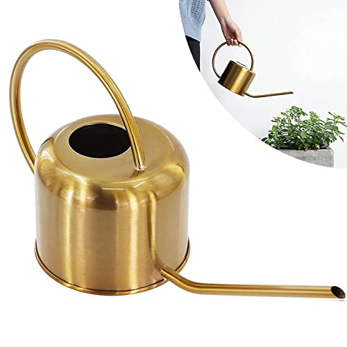 Arrosoir Long Bec,Vintage Métal Arrosoir,pour Arroser Les Bonsaïs Et Les Petites Plantes D'intérieur du Jardin,1.3L (doré)