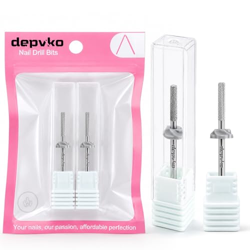 Durable Cuticle Nail Drill Bit 3XF - Prep Sensitive Cuticles & Remove Dead Skin Smoothly - Zero Breakage & No Damage on Natural Nails - Tungsten Carbide for Pro & DIY Manicure 3/32 2Pcs