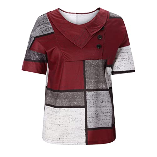 Blusa feminina verão outono roupas manga curta gráfico ajuste solto blusa brunch camiseta para menin