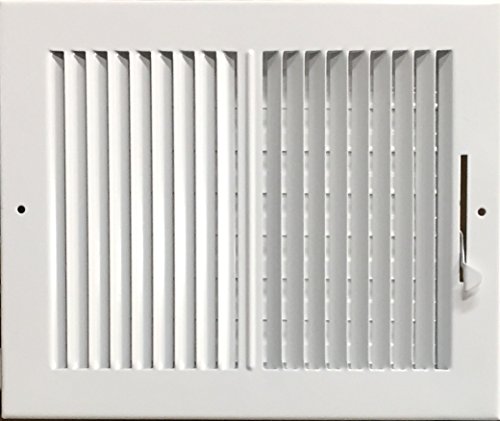 HBW 10x 8 (Duct Opening Size) 2-Way Stamped Face Steel Ceiling/sidewall Air Supply Register - Vent Cover - Actual Outside Dimension 11.75 X 9.75
