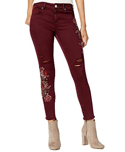 American Rag Juniors Floral Embroidered Skinny Jeans