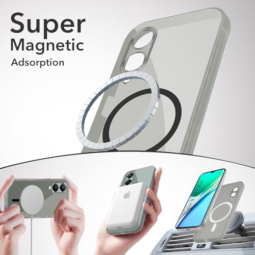 Image of Jkobi Lifetime Anti-Yellow MagSafe Compatible Clear Back Cover Case for Vivo Y28 5G (Sleek Hard Crystal | Shockproof and Camera Protection)