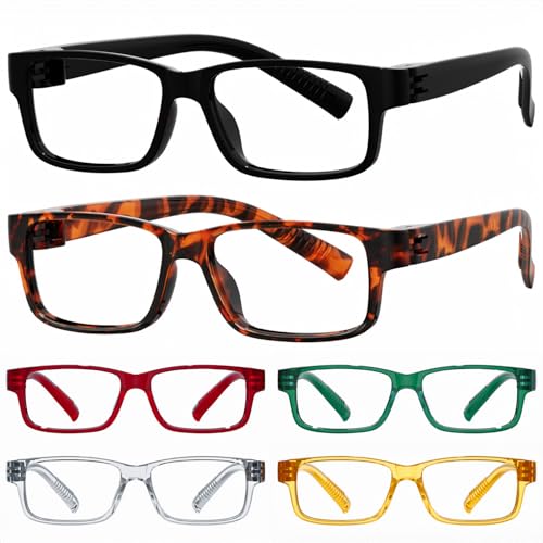 Image of Eyekepper Reading Glasses 0.75, Readers for Men, 6 Pack Vintage