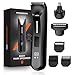 MAXGROOM Manscape 3 in 1 Body Hair Trimmer Men, Electric Razor for Pubic Hair,Ball Shaver with Controllable LED Light, IPX7 Waterproof Body Shaver for Mens Grooming, LED Display Type-C USB