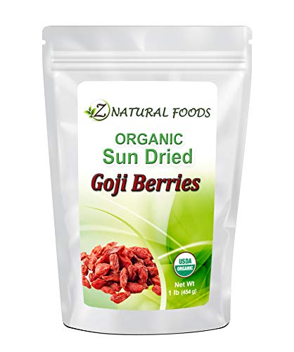 Organic Goji Berries - Premium Quality - Raw Sun Dried - Perfect Berry For Snacks, Smoothies, Cereal, Yogurt, Baking, Salads, Recipes - Non GMO, Vegan, Gluten Free - 1 lb
