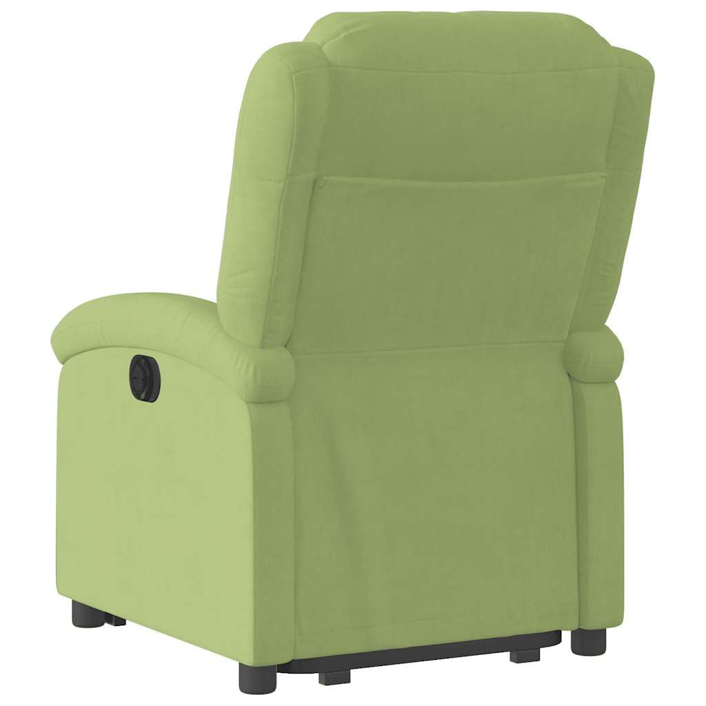 vidaXL Relaxsessel, Sessel mit Aufstehhilfe, Fernsehsessel mit Liegefunktion, Liegesessel Aufstehsessel für Wohnzimmer, Hellgrün Samt