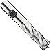 Niagara Cutter 17010859 Cobalt Steel Square Nose End Mill, Weldon Shank, Uncoated Bright Finish, Roughing Cut, Non-Center, 30-Degree, 4-Flute, 3.75