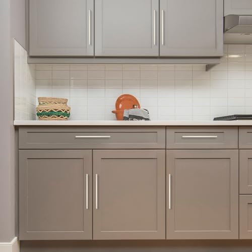 Image of Ravinte 30 Pack 10 Inch Solid Square Cabinet Pulls - Brushed Nickel Handles for Kitchen Cabinets & Drawers
