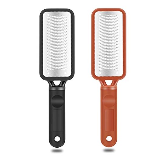 Foot File and Callus Remover, Colossal Foot Rasp Pedicure Metal Surface Tool to Remove Hard Skin, Can be Used on Both Wet and Dry Feet, Premium Stainless Steel File(2 Pack)