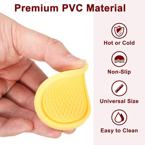 Portavasos para carro HARFINGTON 4 piezas PVC amarillo miniatura 4
