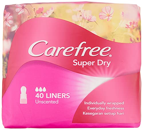 Carefree Super Dry Unscented Panty Liners 40s